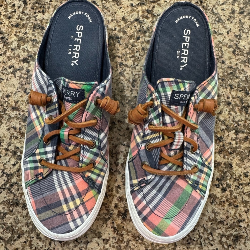 Sperry Multicolor Plaid Slip-On Sneakers